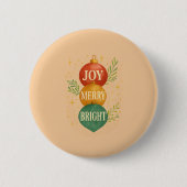 Santa & Snowman Winter Scene – Festive Holiday Button (Vorderseite)