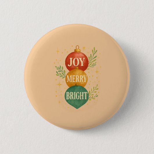 Santa & Snowman Winter Scene – Festive Holiday Button (Vorderseite)