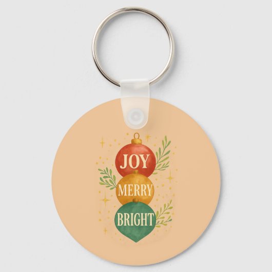 Santa & Snowman Winter Scene – Festive Holiday  Schlüsselanhänger (Vorderseite)