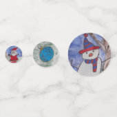 Santa & Snowmen Table Confetti Konfetti (Vorderseiten)