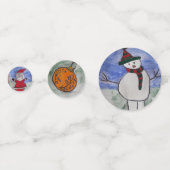Santa & Snowmen Table Confetti Konfetti (Rückseiten)