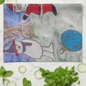 Santa & Snowmen Teetuch Geschirrtuch (Gefaltet)