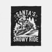 Santa Snowmobile Riding Snowmobiling Christmas Fleecedecke (Vorderseite)