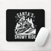Santa Snowmobile Riding Snowmobiling Christmas Mousepad (Mit Mouse)