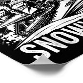 Santa Snowmobile Riding Snowmobiling Christmas  Poster (Ecke)