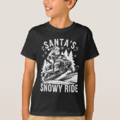 Santa Snowmobile Riding Snowmobiling Christmas T-Shirt (Vorderseite)