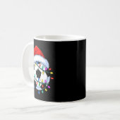 Santa Soccer Ball Christmas Soccer Kaffeetasse (Vorderseite Links)