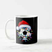 Santa Soccer Ball Christmas Soccer Kaffeetasse (Links)