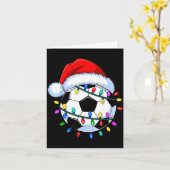 Santa Soccer Ball Christmas Soccer Karte (Gelbe Blume)