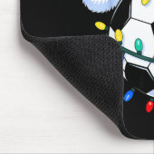 Santa Soccer Ball Christmas Soccer Mousepad (Ecke)