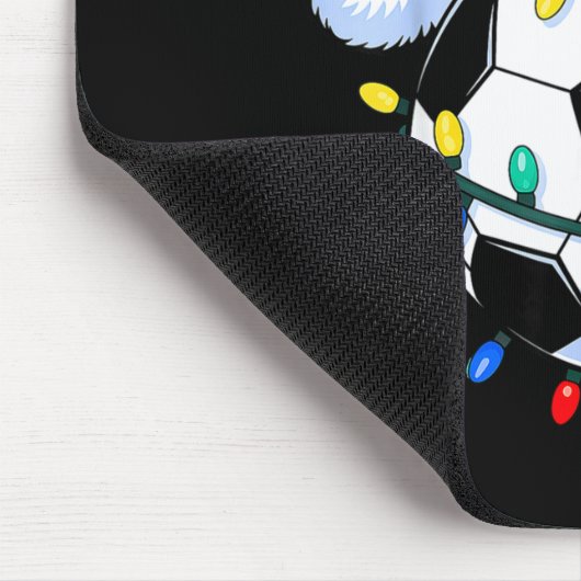 Santa Soccer Ball Christmas Soccer  Mousepad (Ecke)