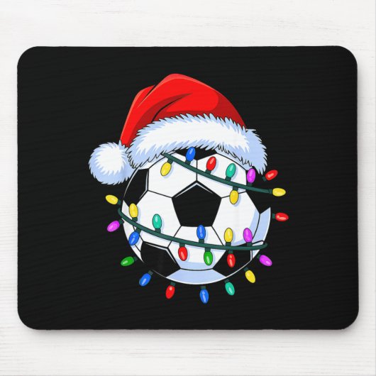 Santa Soccer Ball Christmas Soccer Mousepad (Vorne)