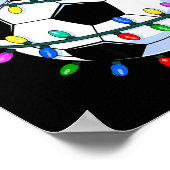 Santa Soccer Ball Christmas Soccer Poster (Ecke)