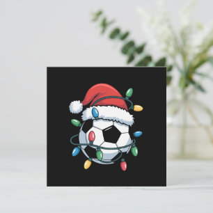 Santa Soccer Ball Sport Weihnachtsspielerin Feiertagskarte