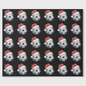 Santa Soccer Ball Sport Weihnachtsspielerin Geschenkpapier (Flach)
