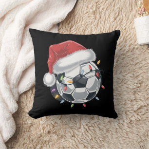 Santa Soccer Ball Sport Weihnachtsspielerin Kissen