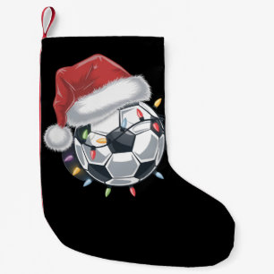 Santa Soccer Ball Sport Weihnachtsspielerin Kleiner Weihnachtsstrumpf
