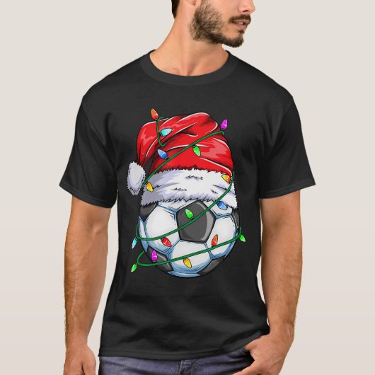 Santa Soccer Ball Sportdesign - Weihnachtssoccer T-Shirt (Vorderseite)