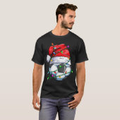 Santa Soccer Ball Sportdesign - Weihnachtssoccer T-Shirt (Vorne ganz)