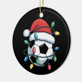 Santa Soccer Ball Sports Christmas Soccer Player Keramik Ornament (Links)