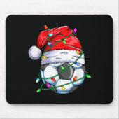 Santa Soccer Ball Srts Design- Christmas Soccer Pl Mousepad (Vorne)