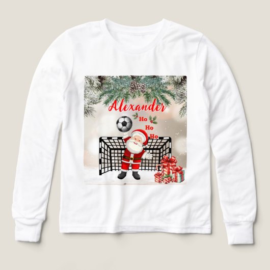 Santa Soccer Christmas Soccer Personalized (Design Vorderseite)