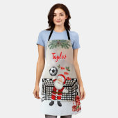 Santa Soccer Christmas Soccer Schürze (Getragen)