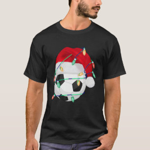 Santa Soccer Sports Ball Männer Weihnachten Weihna T-Shirt