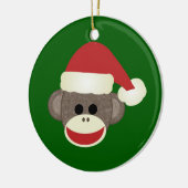 Santa Sock Keramikornament (Links)