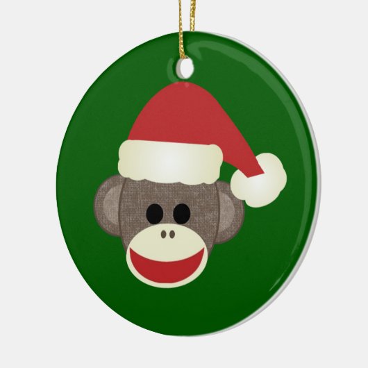 Santa Sock Keramikornament (Links)