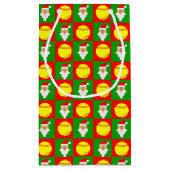 Santa Softball Player Individuelle Name / Text Wei Kleine Geschenktüte (Rückseite)