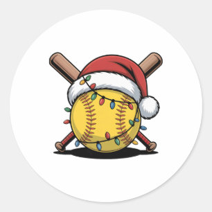 Santa Softll Ll Hut Weihnachtsbeleuchtung Sportler Runder Aufkleber