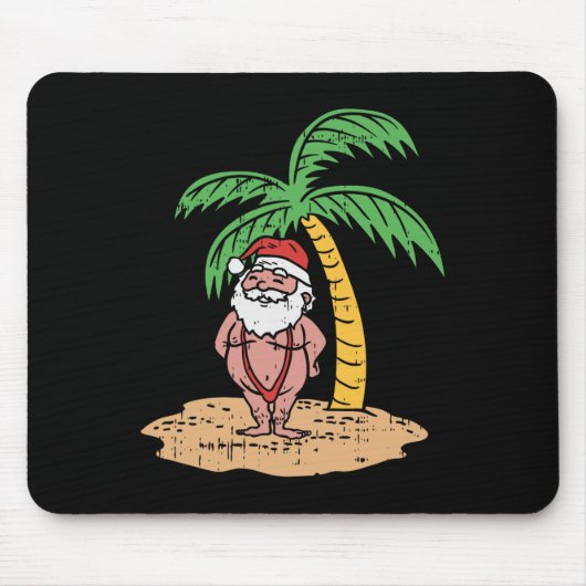 Santa-Sommer-Schwimmanzug Lustiges Weihnachten im  Mousepad (Vorne)