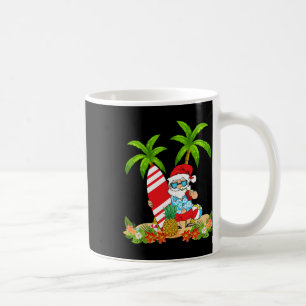 Santa Sommer-Surf-Weihnachten im Juli Strandurlaub Kaffeetasse