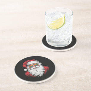Santa-Sonnenbrille-Pride-Weihnachten-Pyjama-X-mas- Getränkeuntersetzer