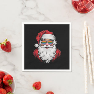 Santa-Sonnenbrille Pride Weihnachten Pyjama X-mas Serviette