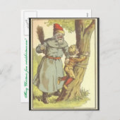 Santa Spanking eine unheimlich junge Postkarte (Vorne/Hinten)