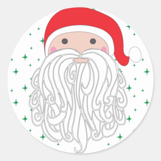 Santa Sparkle Sticker (Vorderseite)