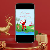 Santa Spielen mit Martini-Party Einladung