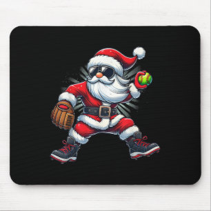 Santa spielen Softball als Tcher Jungs Kinder Teen Mousepad