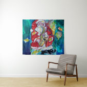 SANTA SPIELSAX, MUSIKALISCHES CHRISTMAS-PARTY WANDTEPPICH (Beispiel (Horizontal))