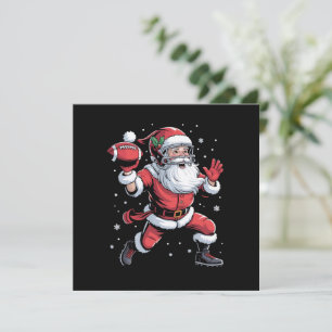 Santa spielt American Football Weihnachten