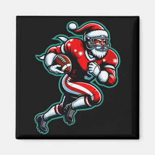 Santa spielt American Football Weihnachten Frauen Magnet