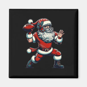 Santa spielt American Football Weihnachten Frauen  Magnet