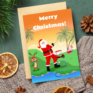 Santa spielt außerhalb der Wassergefahr auf Florid Karte