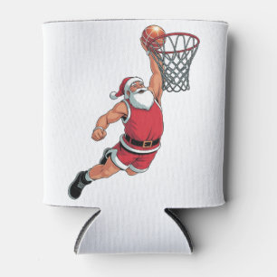 Santa spielt Basketball Weihnachten Sportliebhaber Dosenkühler