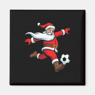 Santa spielt Fußball Weihnachten Sport Frauen Männ Magnet