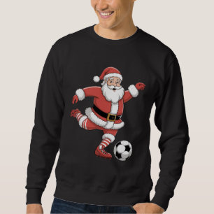 Santa spielt Fußball Weihnachten Sport Sweatshirt