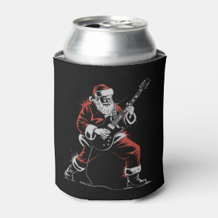 Santa spielt Gitarre Retro 90er Weihnachten Rock Dosenkühler