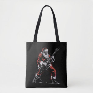 Santa spielt Gitarre Retro 90er Weihnachten Rock Tasche